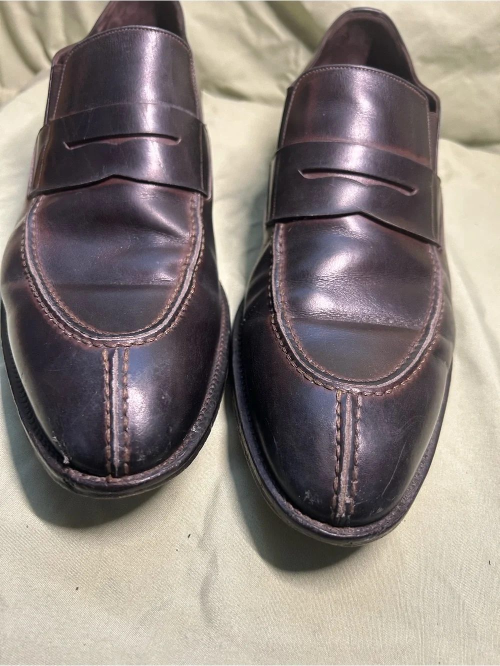 Ermenegildo Zegna Cap Toe Dress Shoes Brown Leather Mens Sz 9 US